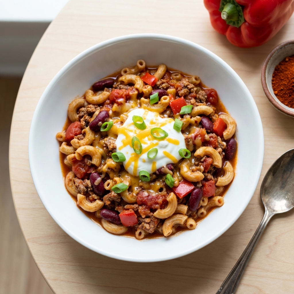 Whole Wheat Lean Beef Chili Mac