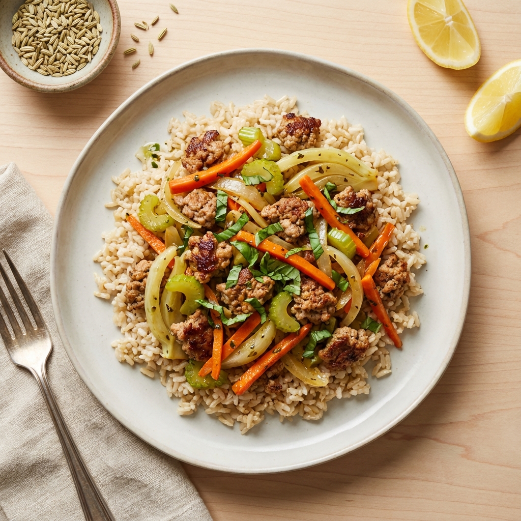 Turkey Sausage and Pepper Skillet