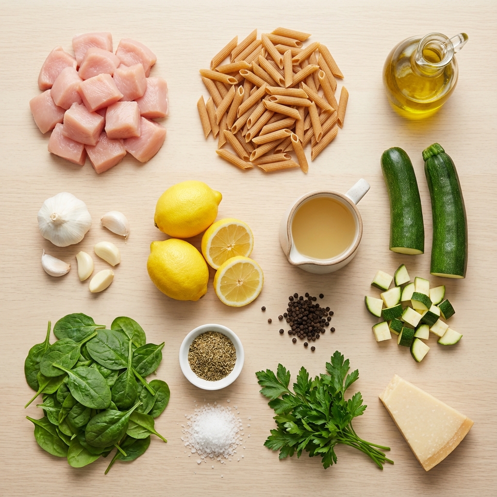Lemon Garlic Chicken and Whole Wheat Penne Skillet photo 2