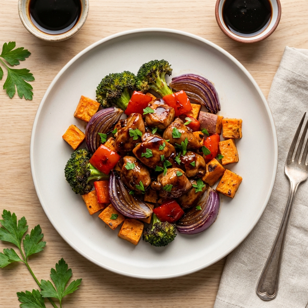 Sheet Pan Balsamic Glazed Chicken