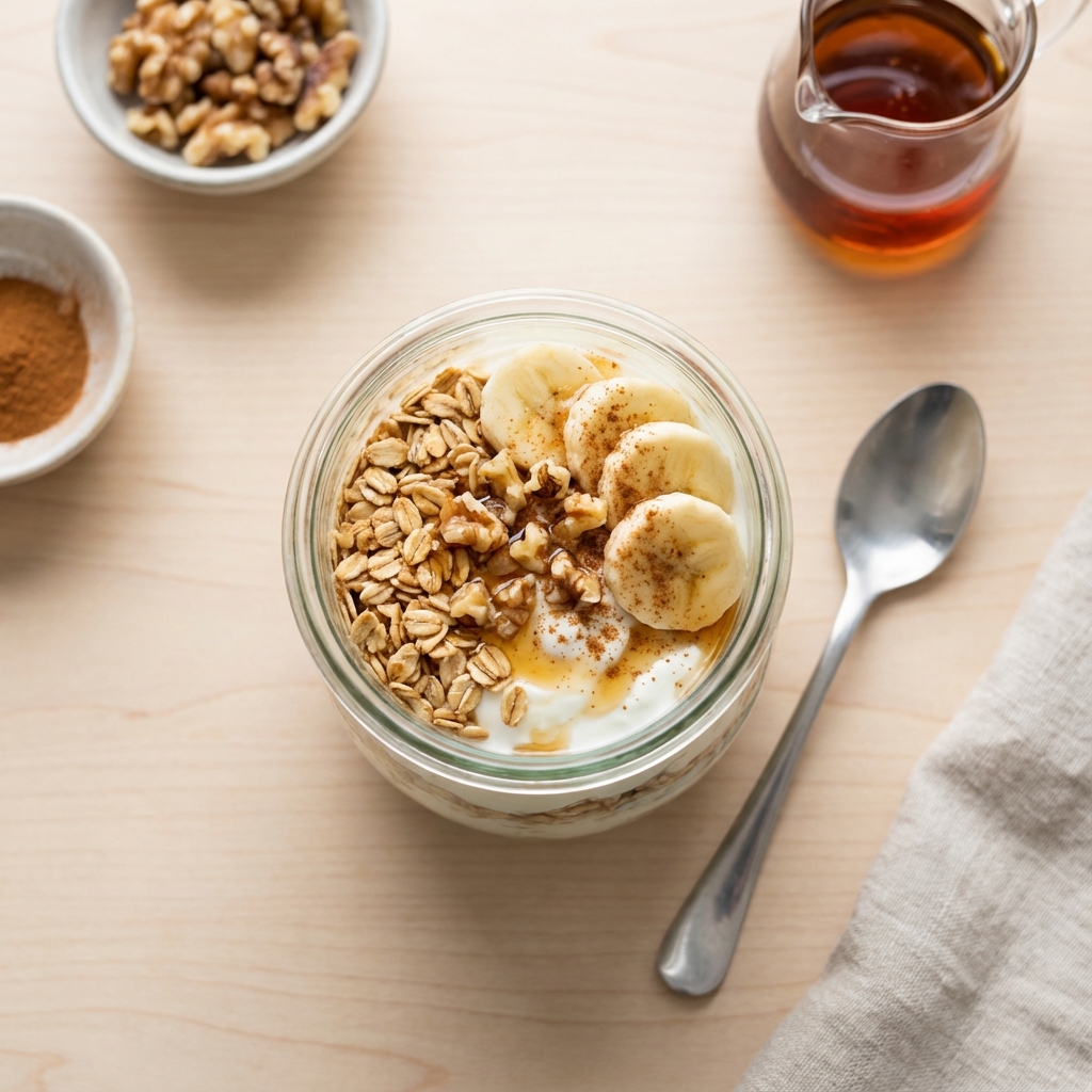 Creamy Banana Oat Layers