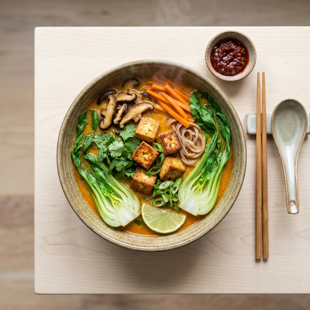 Spicy Coconut Tofu Ramen