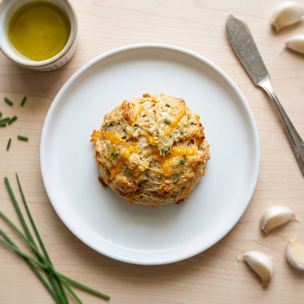 Whole Wheat Garlic Cheddar Biscuits