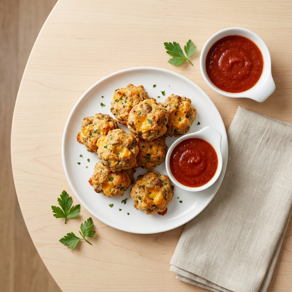 Turkey Sausage Cheddar Bites