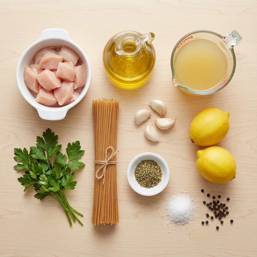 Lemon Garlic Chicken with Whole Wheat Linguine photo 2