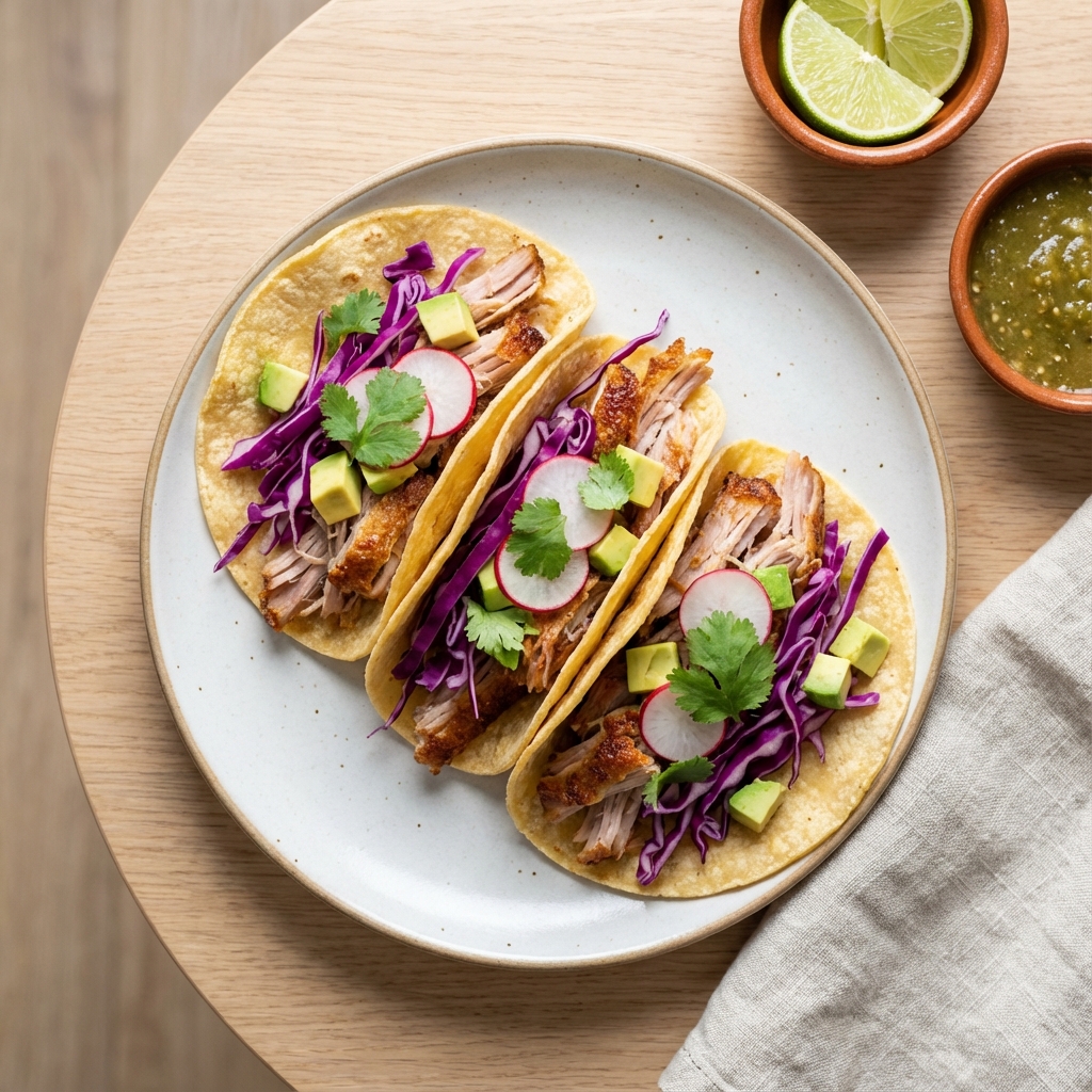 Crispy Citrus Lean Pork Tacos