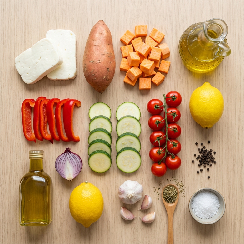 Mediterranean Sheet Pan Halloumi and Roasted Vegetables photo 2