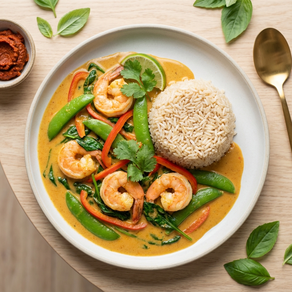 Coconut Shrimp Curry with Brown Basmati Rice