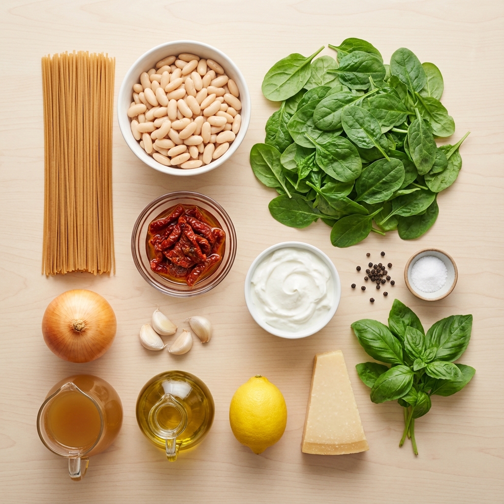 Creamy Sun-Dried Tomato and Spinach Linguine photo 2