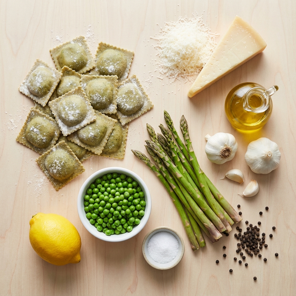 Cacio e Pepe Ravioli with Asparagus and Peas photo 2