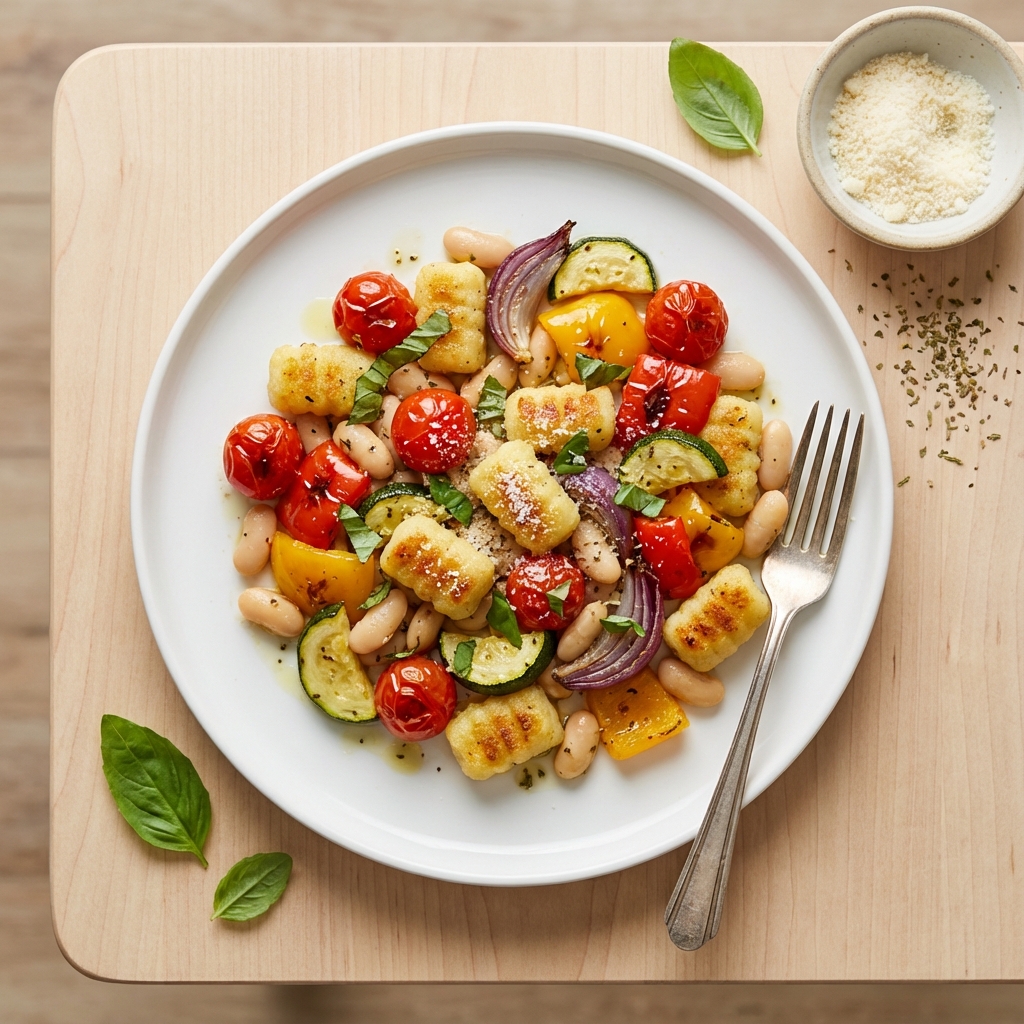 Sheet Pan Garlic Herb Gnocchi and Veggies