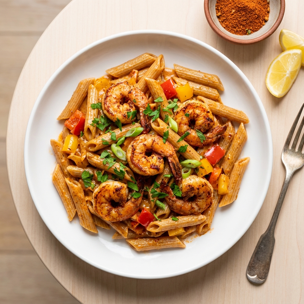 Creamy Cajun Shrimp Pasta