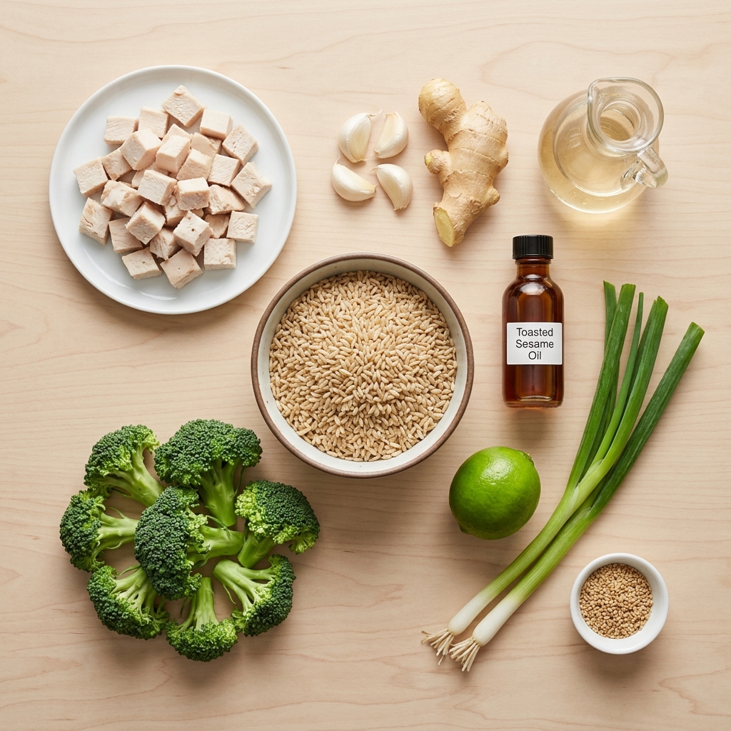 Sesame Ginger Chicken and Brown Rice Bowl photo 2