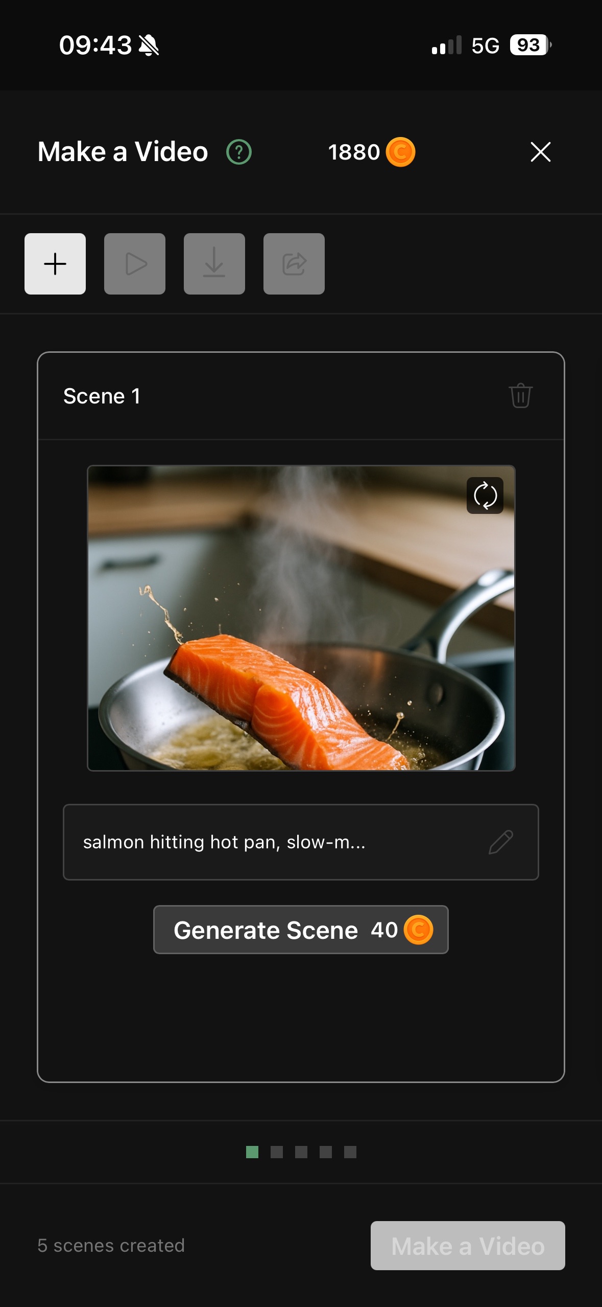 Create scenes and auto‑stitch shareable video