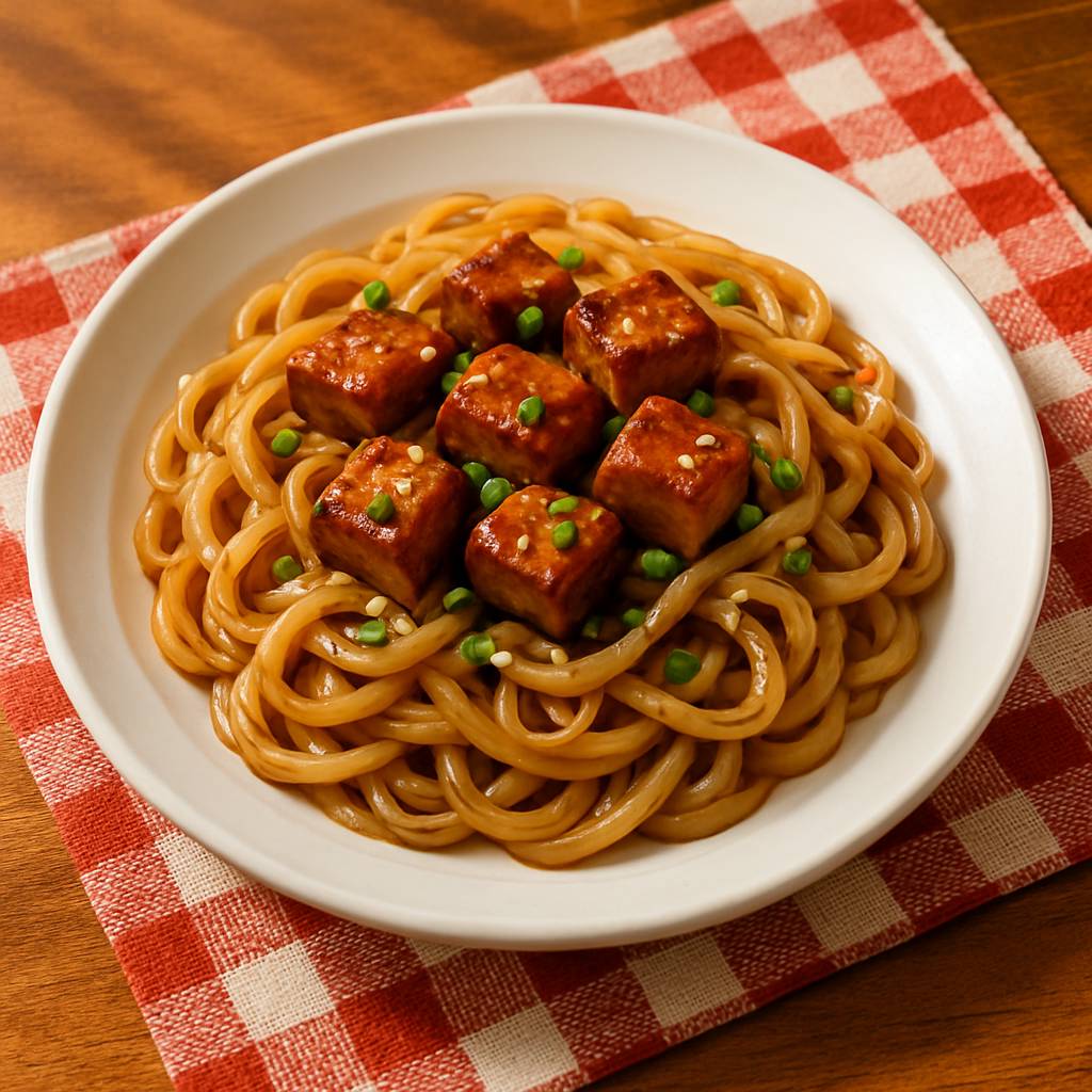 Stovetop American Pork & Rice Noodle Skillet